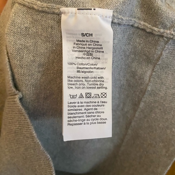 J. Crew Teddie Grey Knit French Bulldog Holiday Sweater Small Cotton Christmas - Picture 4 of 4